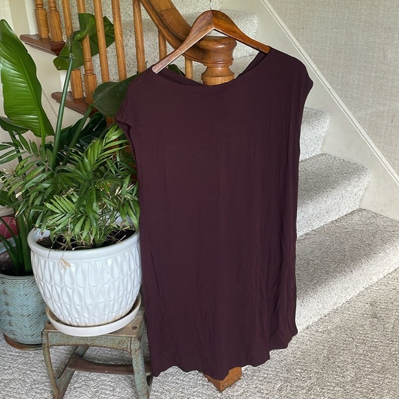 Eileen Fisher Purple Sleeveless Flowy Boho Tunic Dress - Picture 1 of 9